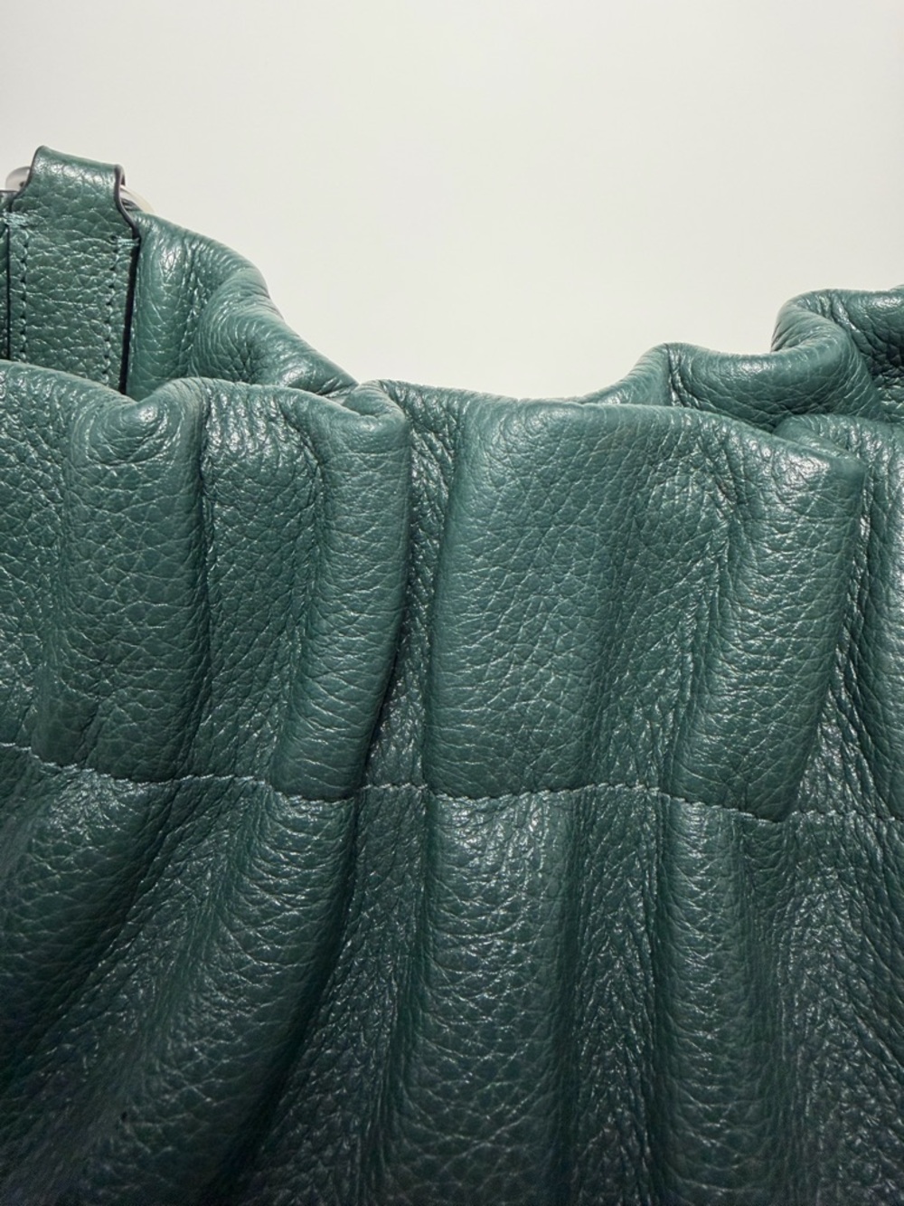 COACH C1454 Maya Pebble Leather Shoulder Bag Tote Ivy Green with Silver Hardware - Picture 11 of 15